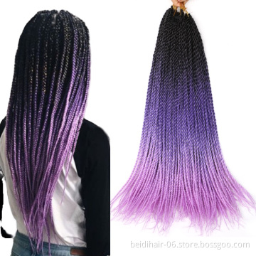 30roots 24inch Thin Senegal Braids Crochet Hair Pre-twisted Braids Senegalese Twists Ombre Colors